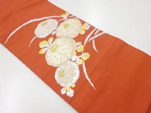 アンティーク　万寿菊模様織出し名古屋帯（材料）